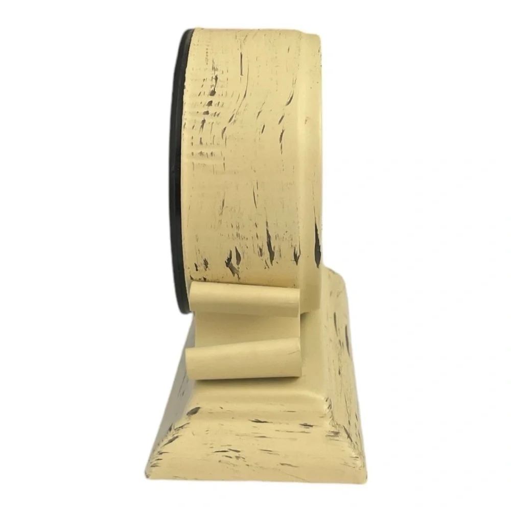 Kirkland’s Distressed Ivory Metal Tabletop Clock